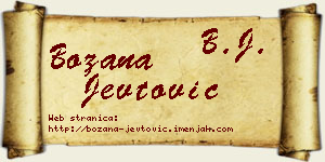 Božana Jevtović vizit kartica